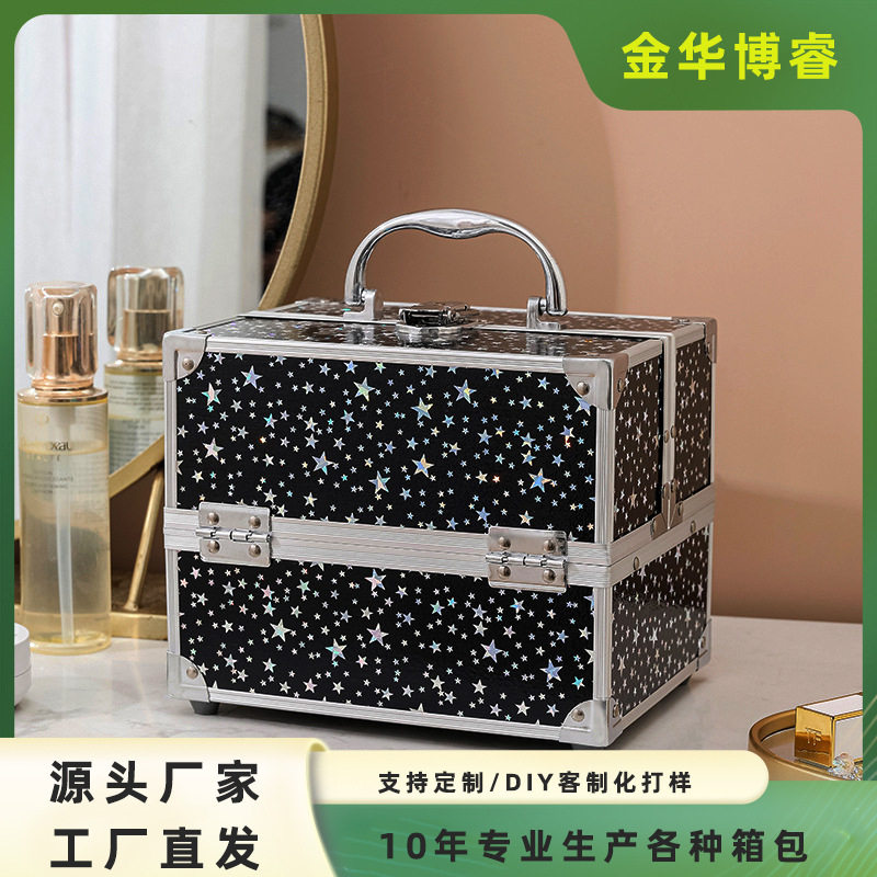 专业跟妆师纹眉纹绣工具箱手提箱美甲化妆箱美容美睫专用大容量