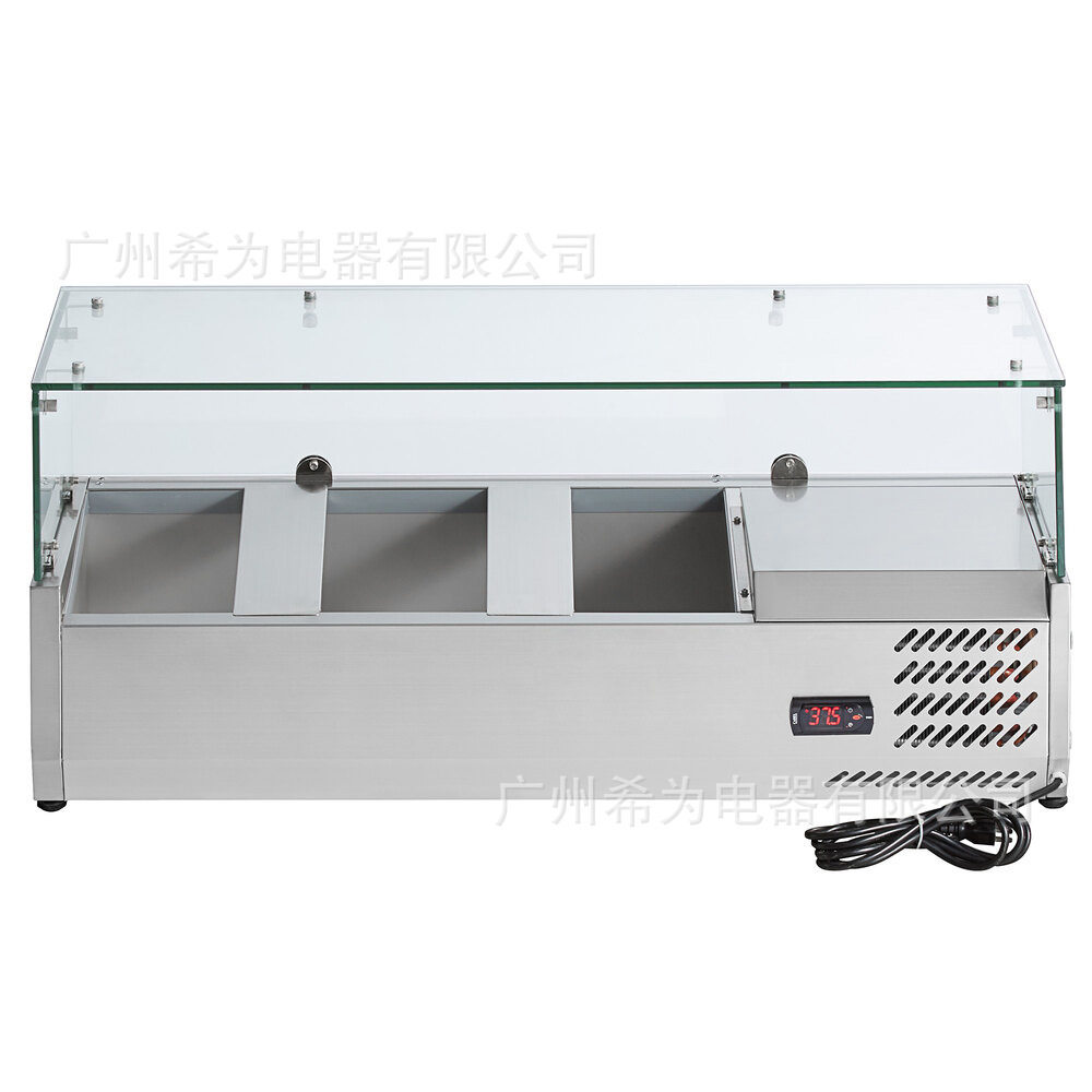 欧款台上沙拉台商用直冷玻璃盖果蔬冷藏展示柜220V/60Hz