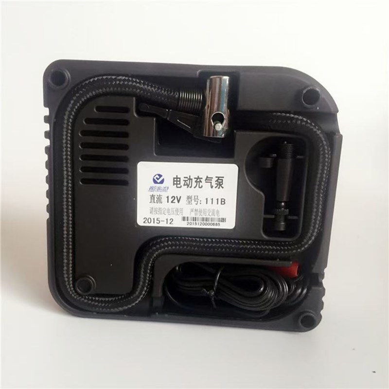 汽油摩托车三轮车夹子款车载充气泵12VJ机车打气泵便携轮胎打气筒