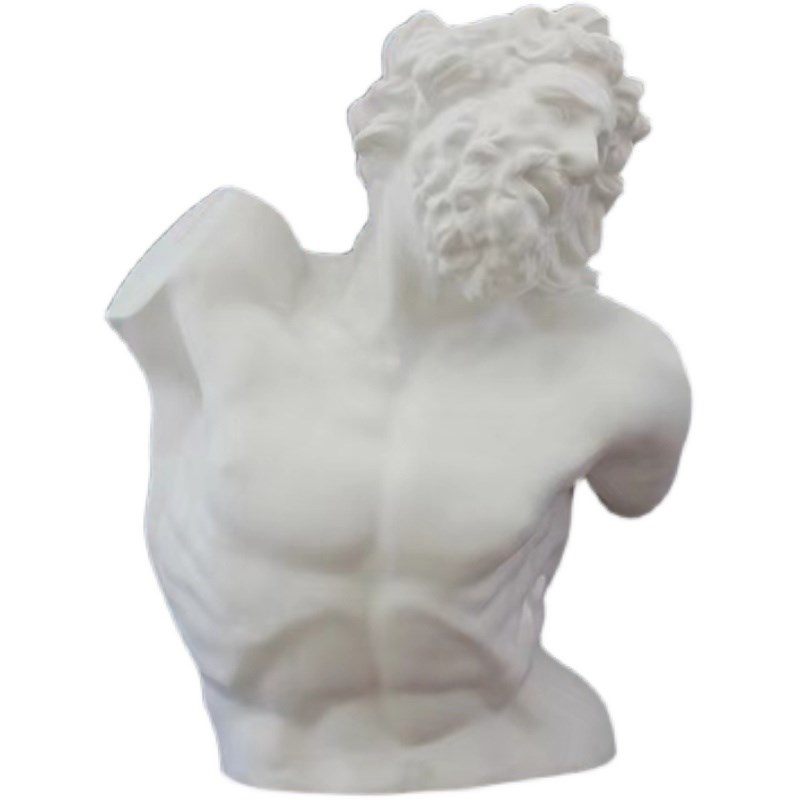 拉奥孔石a膏像人物胸像老孔半身像美术画室专用素描装饰摆件雕塑