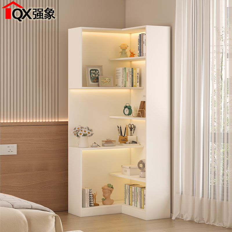 转角书柜客厅沙发角柜三角边柜墙A角柜置物架卧室拐角收纳柜子F60