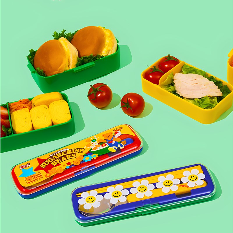 Wigglewiggle便携式餐具,学生,儿童,J上班族,餐具,饭盒,筷子套装