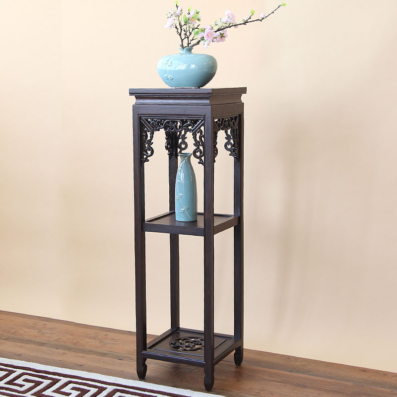 红木花架实木花几花n架仿古中式酸枝木盆景架黑檀木客厅落地置物