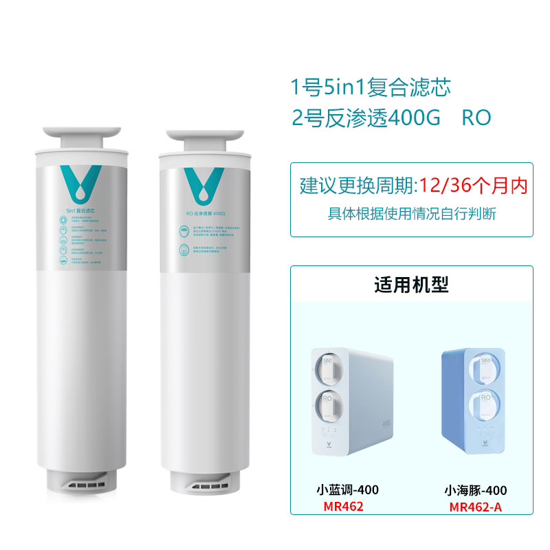 云米净水器滤芯600G通用小蓝y调小海豚小白龙厨下式RO反渗透直饮