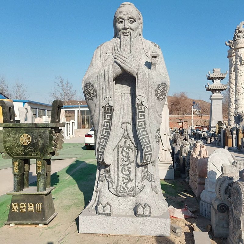 孔子像雕塑摆件花岗岩名医雕像孙思邈药王神医人物石雕名人雕塑