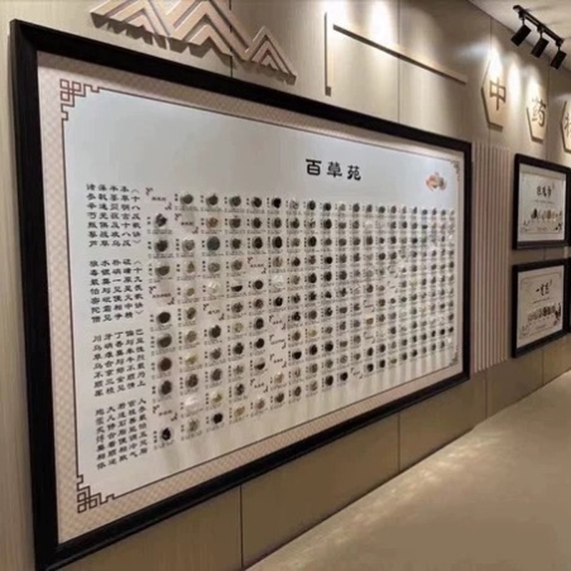 中医文化挂图创产品香料展示盒中药拼贴画文创摆件馆展板画