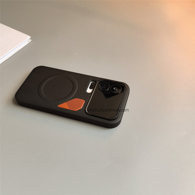 黑色金甲适小米17promax手机壳华为pura80半软70pro高级感xiaomi15s简约nova14Ultra时mate6070男女小米13Ult