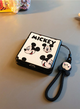 满屏米奇华为pocket2手机壳小米mixflip2硬nova荣耀VFlip三星zflip75 6 4卡通vivox适用oppofindn3flipn2女0