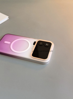 紫色渐变透明磁吸适用小米17promax手机壳xiaomi17硬小米15Ultra红米K90高级感17pro简约13小米14时尚K80男女