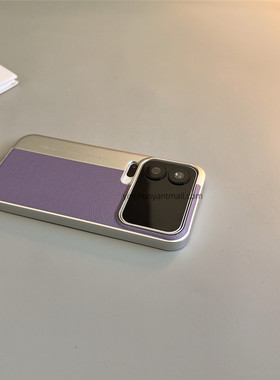 紫色相机款贴皮适用小米17promax手机壳xiaomi17硬小米15Ultra红米K90高级感17pro简约13小米14时尚12男女
