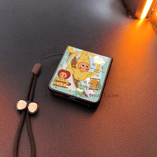 泼墨月亮星星人适用华为purax手机壳pocket2镜子nova三星zflip7 4w小米mixflip卡通p50oppofindn3n2女vivox