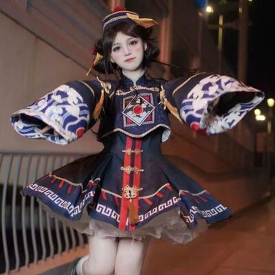 洛丽塔cos二次元服装小僵尸Lolita万圣节JKS日常轻lo连衣裙全套
