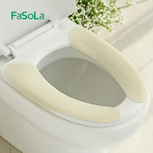 日本Fasola通用马桶垫坐垫防水家用坐便套马桶套圈粘贴式马桶贴