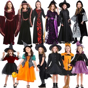 儿皮魔法姑娘连衣裙Witch 圣节俏童巫婆扮巫服装 速发童装 演服