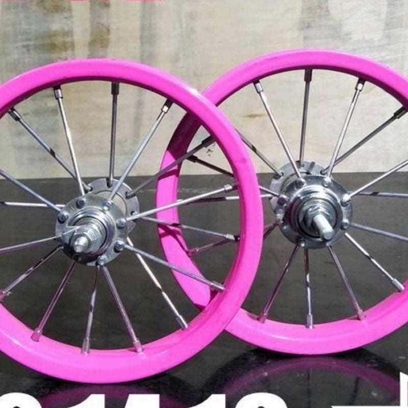 速发件12,14吊16寸行灯前後z圈摺叠车车圈自,车车轮儿童钢轮。