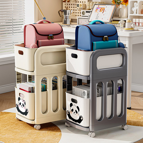 速发推层置物架可移动小书车收纳神器家用多包桌下放包收纳架书架
