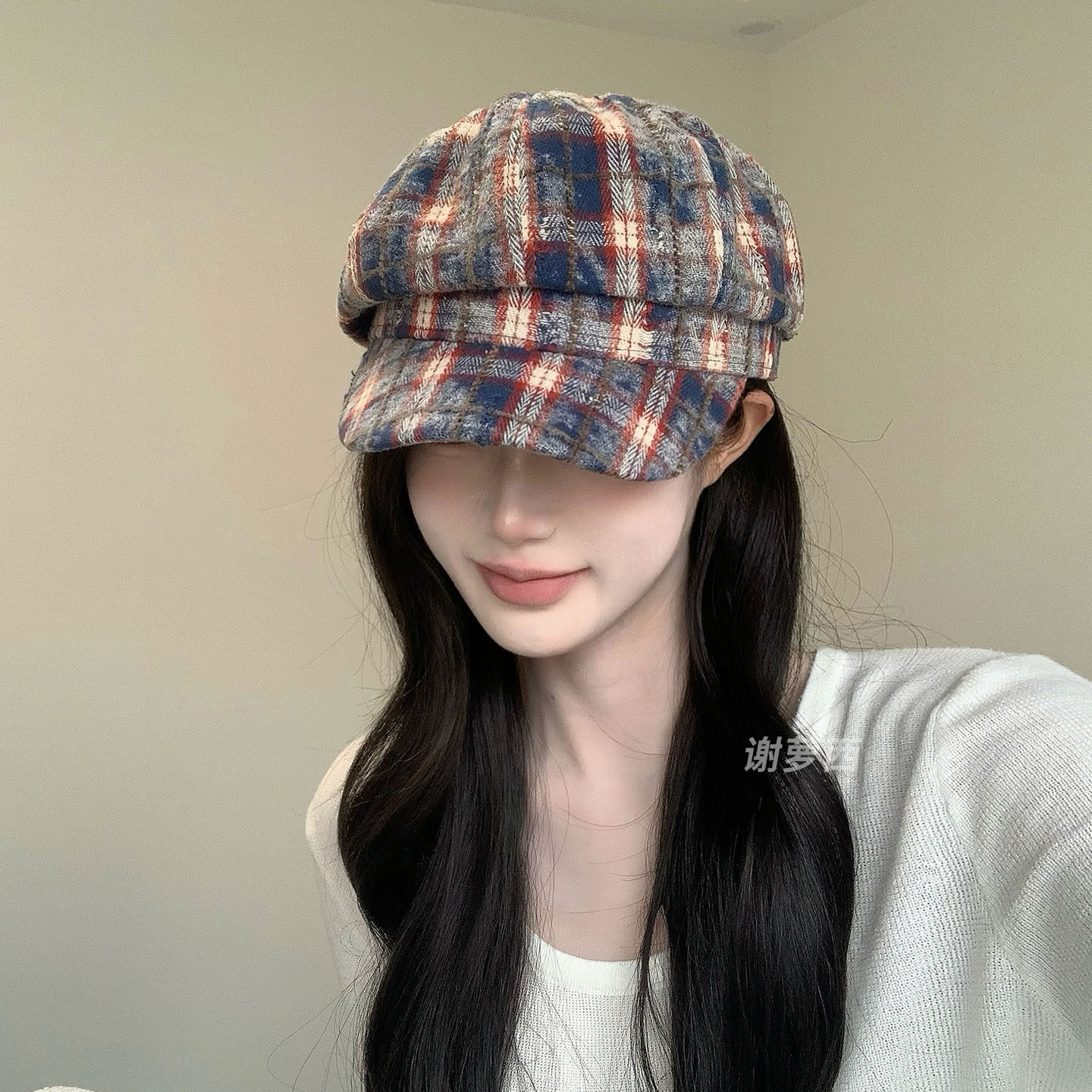 格纹八角鸭舌帽春秋款2025新款秋冬大头围显脸小报童复古贝雷帽子,服饰配件/皮带/帽子/围巾,帽子,淘宝优惠券,粉丝福利购,淘宝优惠卷