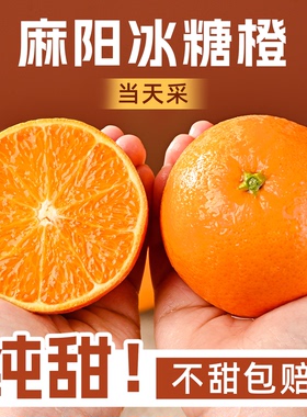 正宗湖南麻阳冰糖橙新鲜橙子水果当季10整箱果冻甜橙子手剥现摘