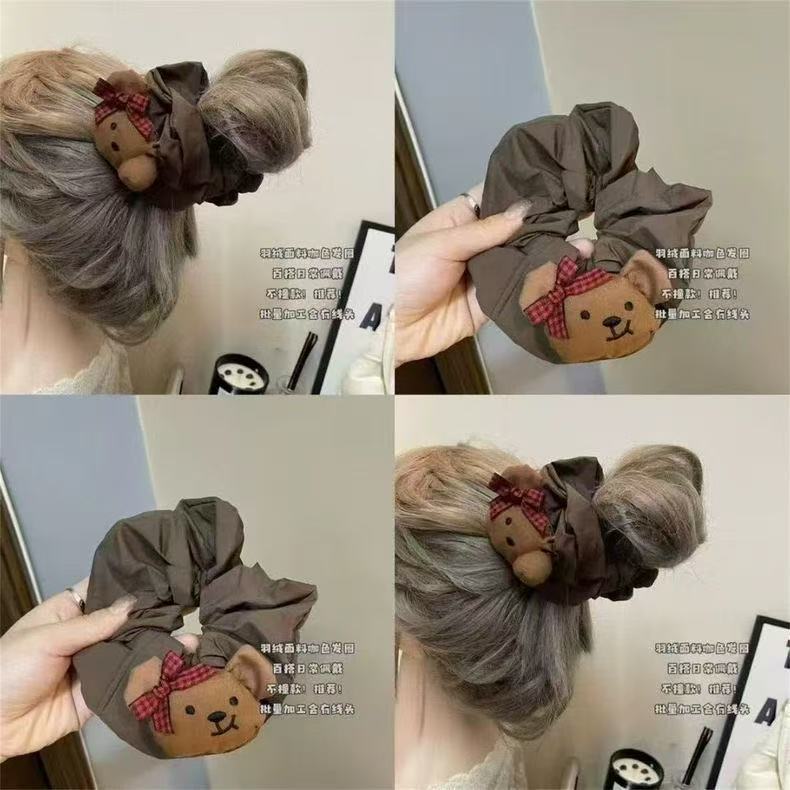 秋冬新款棕色可爱小熊发