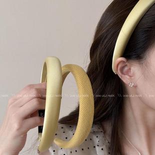 刘亦菲同款小鸡黄色布艺发箍女2025新款洗脸头箍洋气头窟发卡发饰