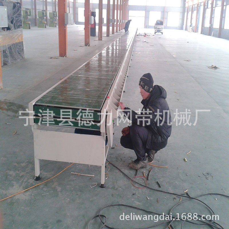 包胶链板输送机汽车组装流水线板链输送线汽车配件传送带