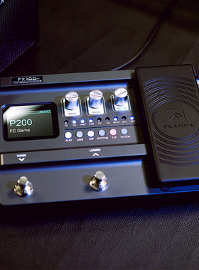 FLAMMA FX100电吉他综合效果器 OTG接口内录AUX IN伴奏鼓机LOOPER