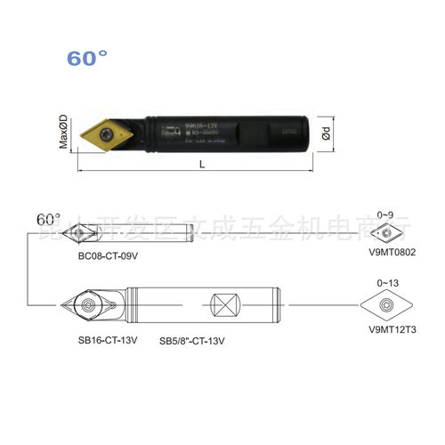 Nine9车铣万用钻60度 99616-09/13V/13V-5/8