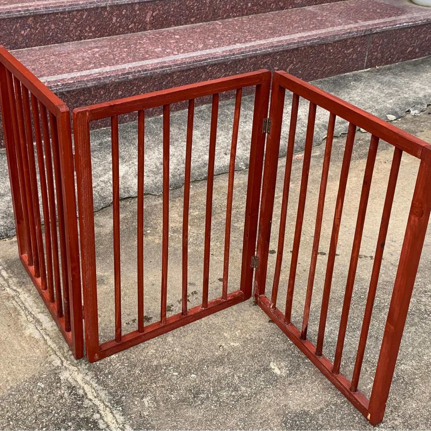 木质可折叠围栏家用宠物围栏白色木制小狗门栏立式实木宠物围栏