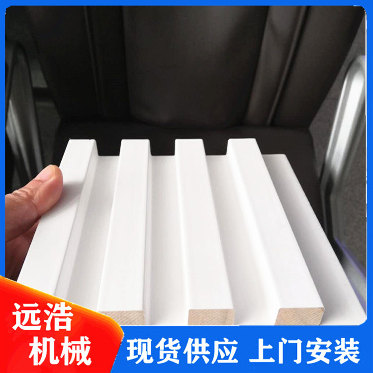 长沙现货发货 600木格栅包覆机 修边涂胶一体 滚涂刮胶线条包覆机