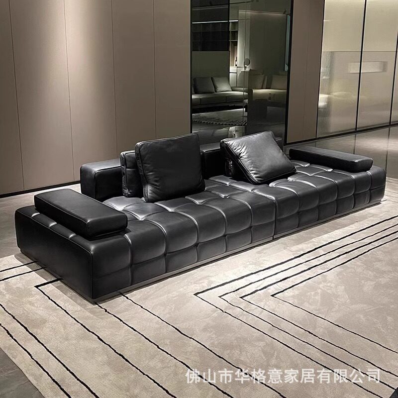 意式极简劳伦斯真皮沙发设计师客厅转角大小户型轻奢头层牛皮组合