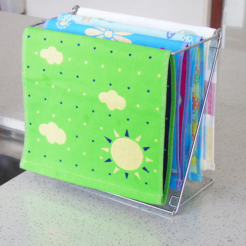 304不锈钢厨房抹布架洗碗布晾晒挂架手套沥水架落地收纳架