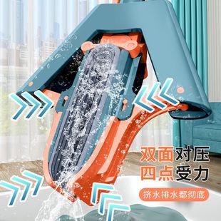 海绵拖把2023新款 吸水拖布胶棉头拖地神器 一拖净家用免手洗对折式