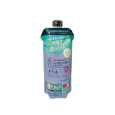 日本 KAO/花王Merit国民洗发水护发素二合一340ml补充装