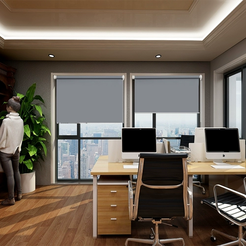 Без перфорации, расширяющаяся рулонная штора, солнцезащитный козырек, простой современный офис, спальня, ванная комната, гостиная, кухня