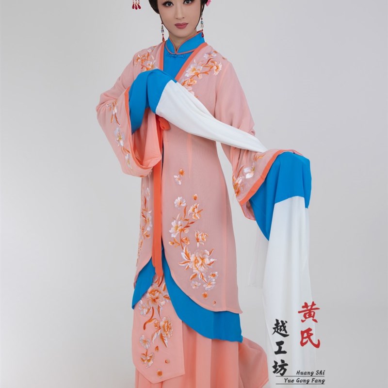 速发俏花旦戏服 新款戏曲越剧闽剧黄梅戏双轿接亲仿真丝加纱花旦