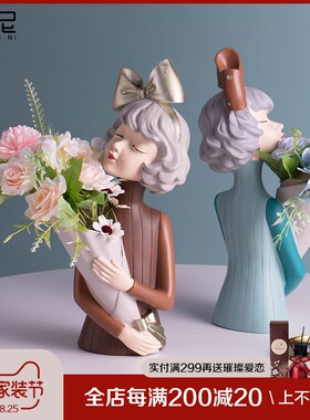 速发创意蝴蝶结捧花孩摆件装饰品轻桌风客居家厅电视柜奢面摆设
