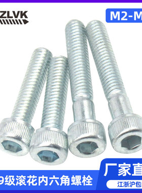 速发12.级6锌滚螺内六角螺栓GB12杯头花丝2.5M4M5M镀M8M10-M24