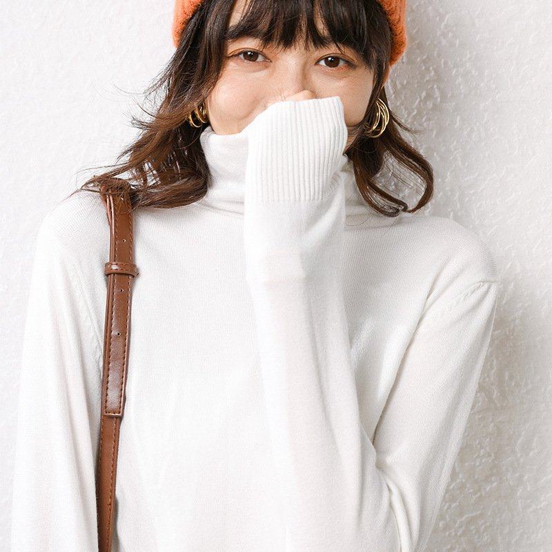 24春秋新款堆堆领修身毛衣女套头宽松韩版短款长袖打底毛衫大码,女装/女士精品,羊绒衫,淘宝优惠券,粉丝福利购,淘宝优惠卷