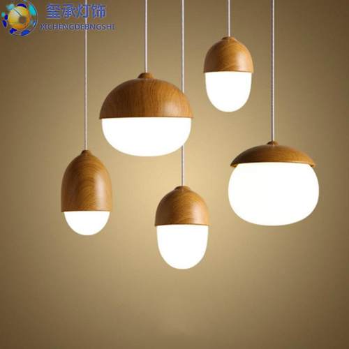 北欧个性玻璃餐厅吊灯现代简约客厅吧台卧室床头灯咖啡厅坚果灯具