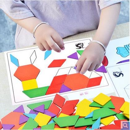 厂家直销益智玩具拼图大全精品七巧板 拼图 木制