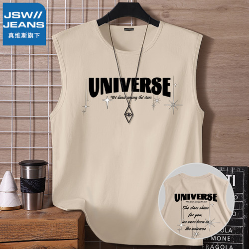 JSWJEANS棉背心男款夏季美式潮流