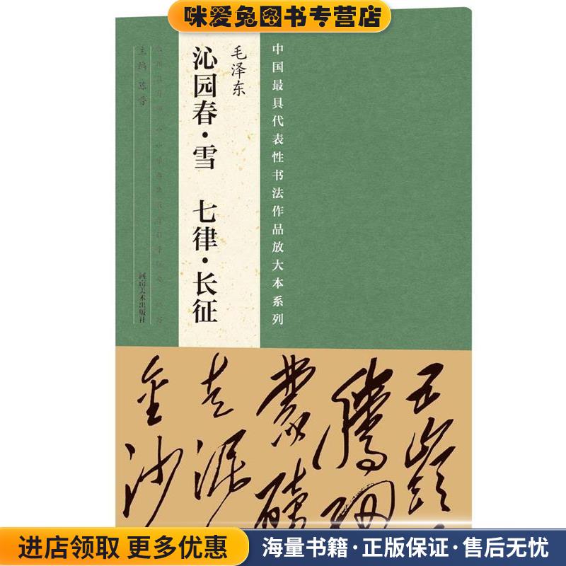 中国最具代表性书法作品放大本系列 毛泽东 沁园春·雪 七律·长征(正版收藏品)张海 著,bk1107河南美术出版社有限公司 译河南美术