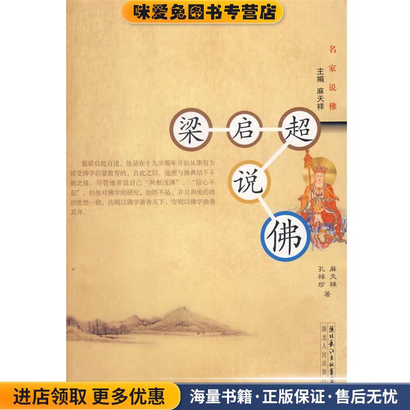 梁启超说佛(正版收藏品)麻天祥,孔祥珍 著湖北人民出版社9787216