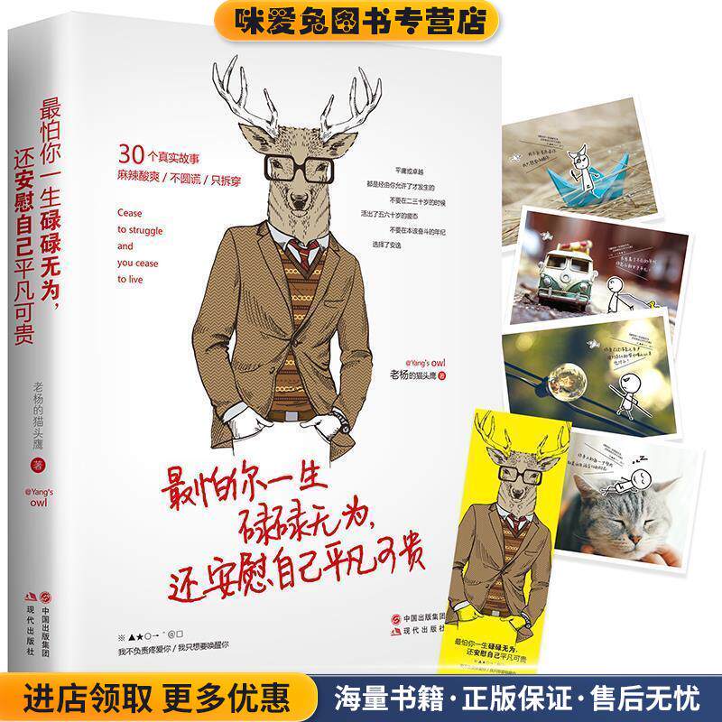 怕你一生碌碌无为，还安慰自己平凡可贵(正版收藏品)老杨的猫头鹰现代出版社9787514352399