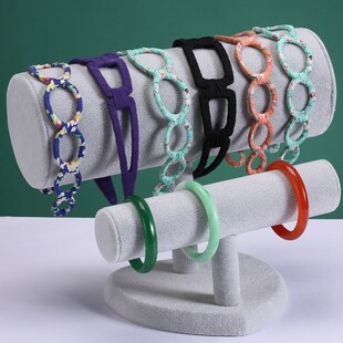 家用绒布爱心头箍展示架儿童立式头F饰发卡饰品发箍收纳盒首饰架