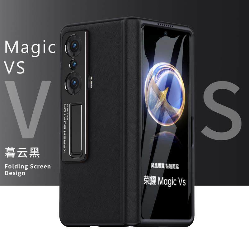 原装正品适用荣耀magicv3真皮vs3手机壳Vs2新款V2RSR保时捷超薄至臻版磁吸保护套外壳全包铰链支架壳膜一体