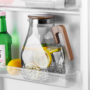 光一凉水壶玻璃耐高温家用可放冰箱侧门大容量饮料冷泡壶水杯套装