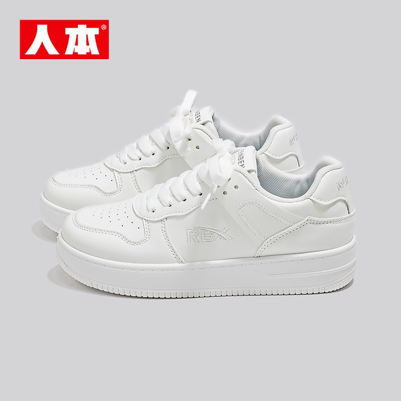 人本男鞋旗舰店百搭小白鞋女运动板鞋2025春季新款复古情侣板鞋潮