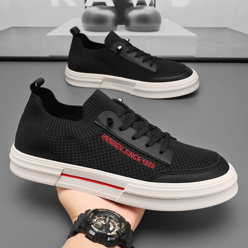 人本官方店2026年新款春季韩版时尚百搭板鞋运动鞋男款潮流休闲鞋
