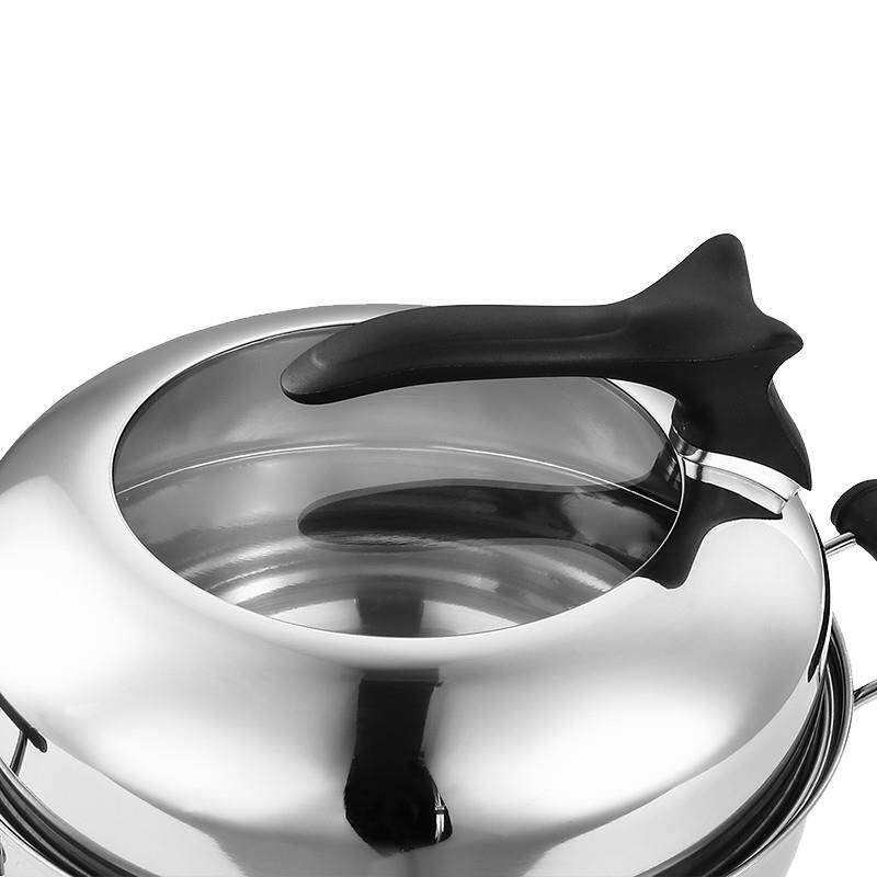 德国Debo德铂蒸锅汤锅可立手柄不锈钢锅玻璃锅盖提手防烫锅把手柄